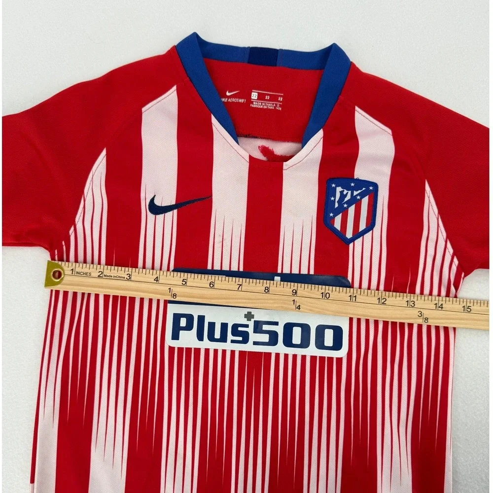 Nike‎ Atletico Madrid Jersey Kids 22 Red White 2018 Home AeroSwift Soccer Shirt
